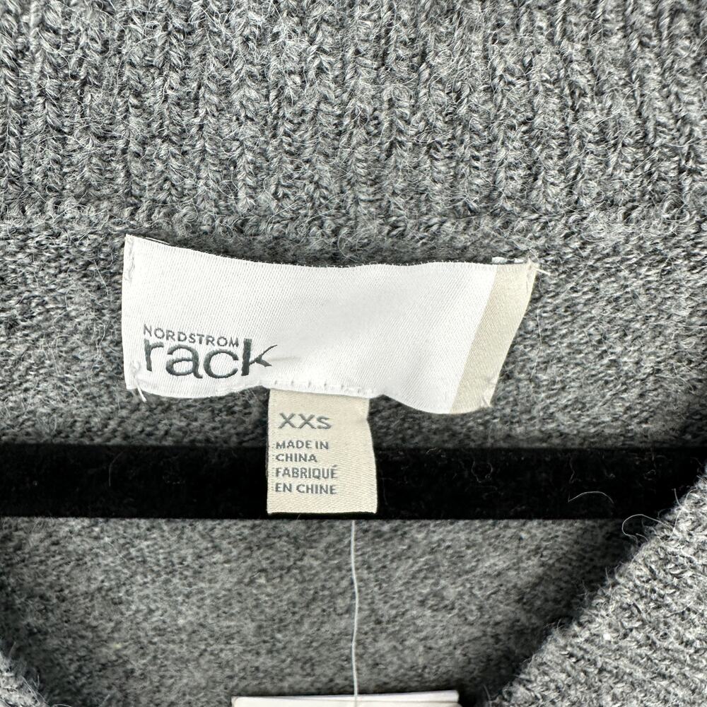 Nordstrom Gray V-Neck Knit Mini Dress - Picture 5 of 6